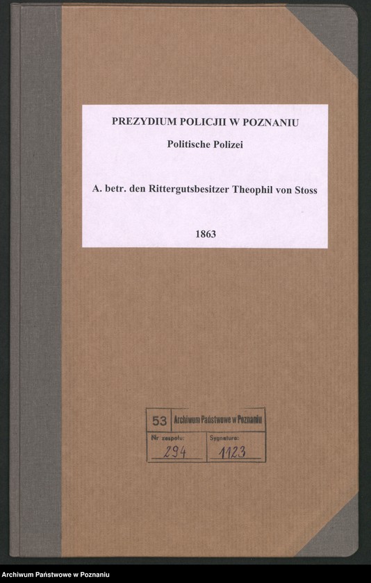 Obraz 2 z jednostki "A. betr. den Rittergutsbesitzer Theophil von Stoss"