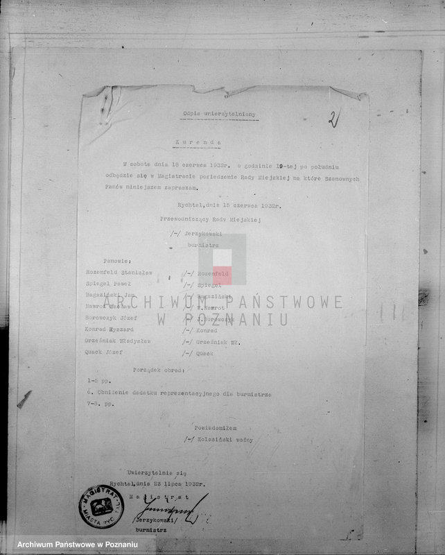 Obraz 6 z jednostki "Członkowie magistratu miasta Rychwał"