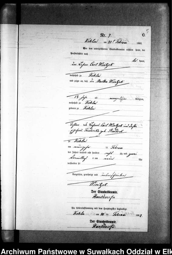 image.from.unit.number "Sterbe-Neben-Register des Preussischen Standes-Amtes Kehlen Kreis Angerburg"