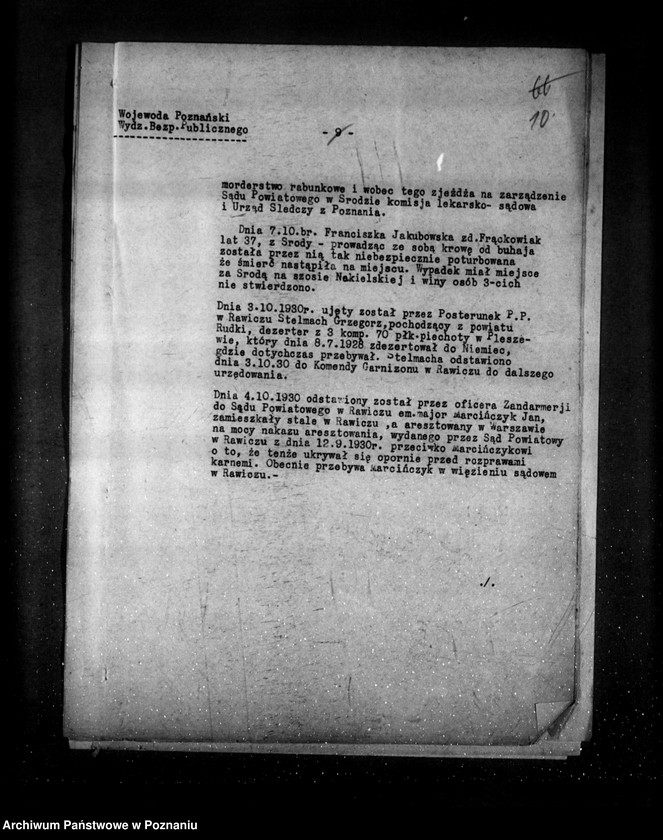 Obraz 14 z jednostki "Sprawozdania sytuacyjne tygodniowe za czas od 3 października do 31 października 1930 r. /nr 49-52/"