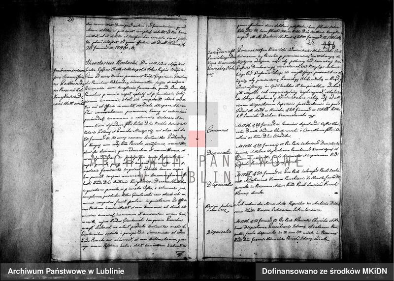 image.from.unit.number "[Księga wpisów biskupa chełmskiego Teodozjusza Rostockiego] 1784 - 1787 Akta za szczęśliwych rządów - - Porfiriusza Skarbka Ważyńskiego nominata biskupa chełmskiego i bełskiego oraz z całą jurysdykcją administratora zaczęte [s.152] 1787-1791"