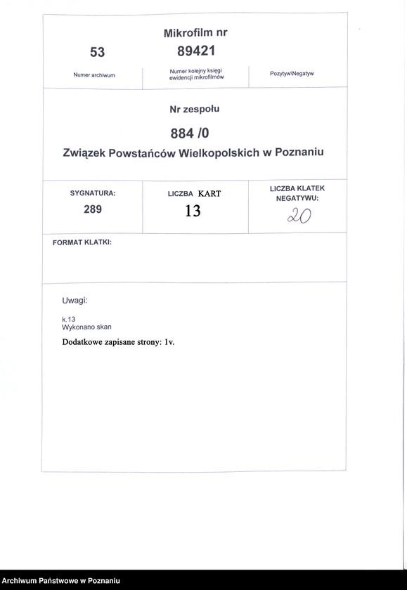 Obraz 19 z jednostki "Obrzycko, powiat Szamotuły - akta koła."