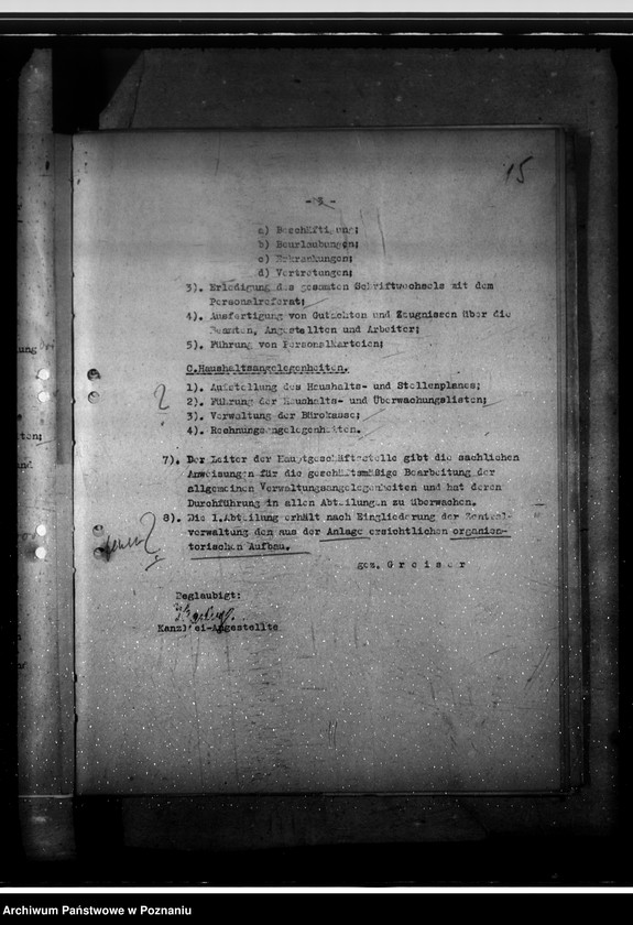 Obraz 19 z jednostki "Geschäftsverteilungsplan. Luftschutz und Bradwache"