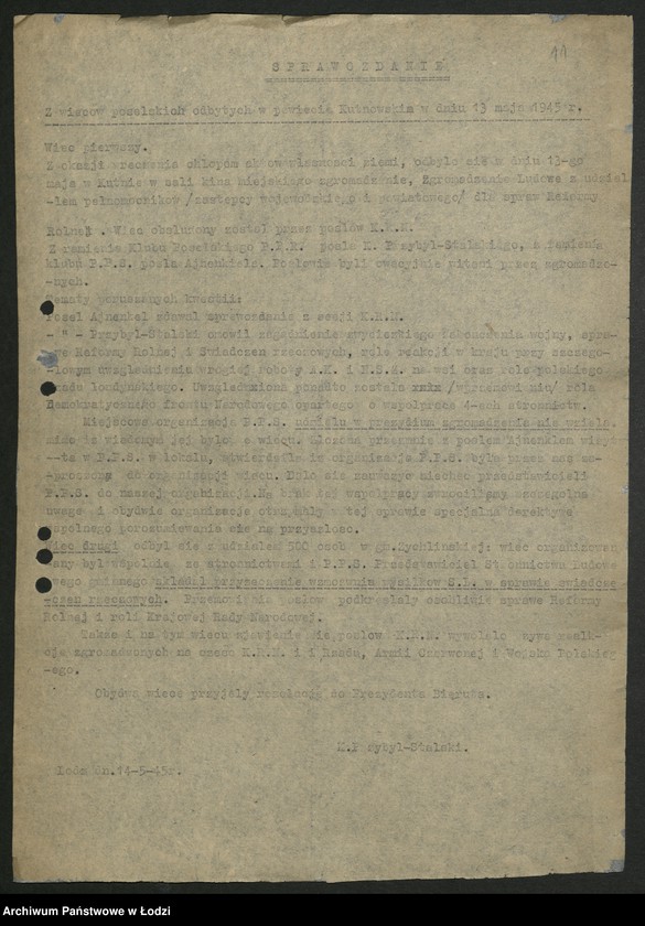 Obraz 12 z jednostki "Sprawozdania [i protokoły] z przeprowadzonych wieców [z załącznikami]"