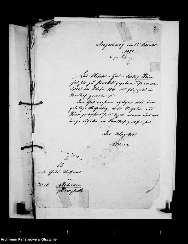 image.from.unit.number "Verschiedene Behörden an den Gutsvorstand von Rehsau"