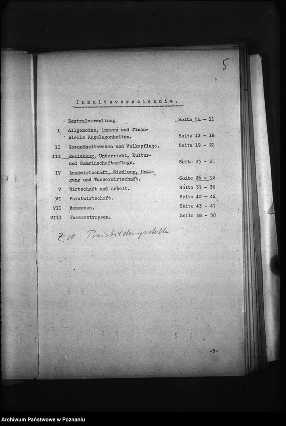 Obraz 9 z jednostki "Geschäftsverteilungsplan (urzędu namiestnika)"