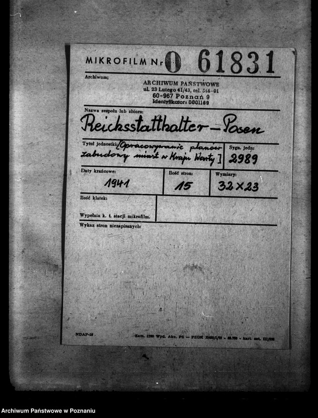 Obraz 2 z jednostki "Opracowywanie planów zabudowy miast w Kraju Warty"