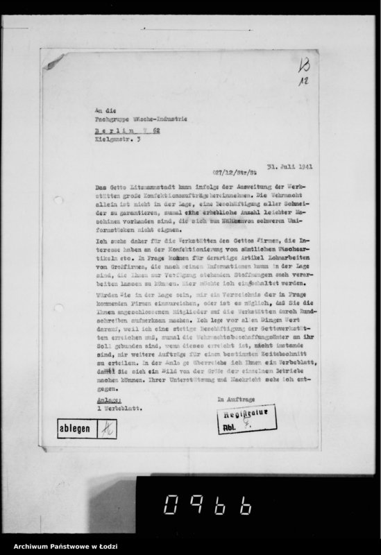 Obraz 16 z jednostki "[Korespondencja z urzędami, instytucjami i firmami]. Lit.Fa-Fy."