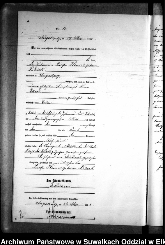 image.from.unit.number "Geburts-Neben-Register des Preussischen Standes-Amtes Kehlen Kreis Angerburg"