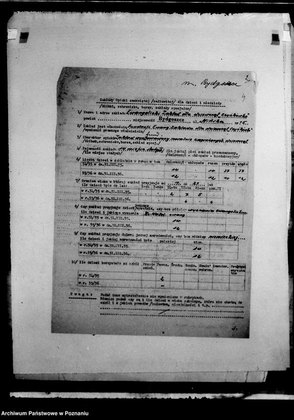 Obraz 8 z jednostki "/Zakłady specjalne/ wykazy"