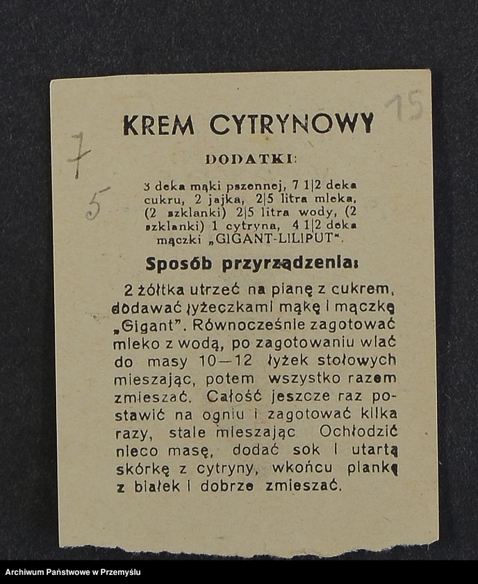 Obraz 7 z kolekcji "Kartka kalendarza - przepisy kulinarne111"