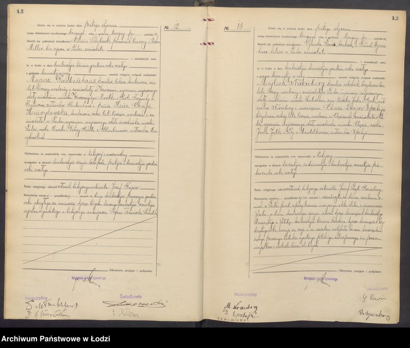 Obraz 9 z jednostki "Akta małżeństw od numeru 1 do numeru 700"