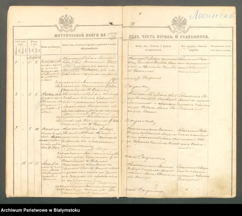 Obraz 9 z jednostki "[Akta urodzeń, małżeństw i zgonów za lata 1914-1915 i 1919]"