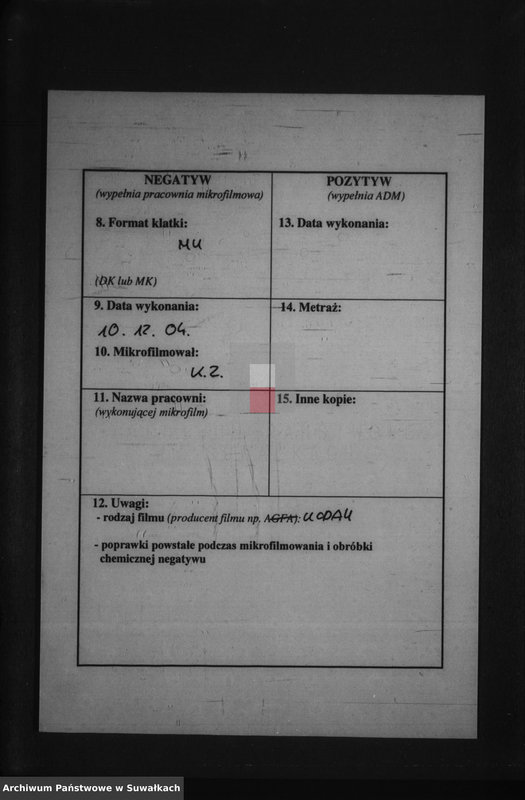 Obraz 3 z jednostki "[Akta urodzeń, małżeństw i zgonów wyznania rzymskokatolickiego parafii w Bakałarzewie]"