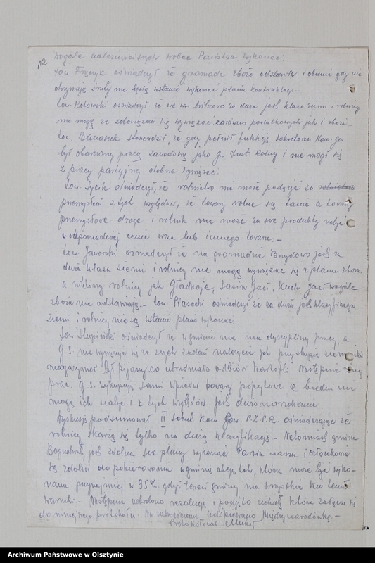 image.from.unit.number "Protokoły zebrań wyborczych i walnych zebrań członków /1951/, posiedzeń plenarnych ,egzekutywy, narad aktywu partyjnego, sprawozdania, ankiety sprawozdawcze /1949-1954/ Komitetu Gminnego PZPR"