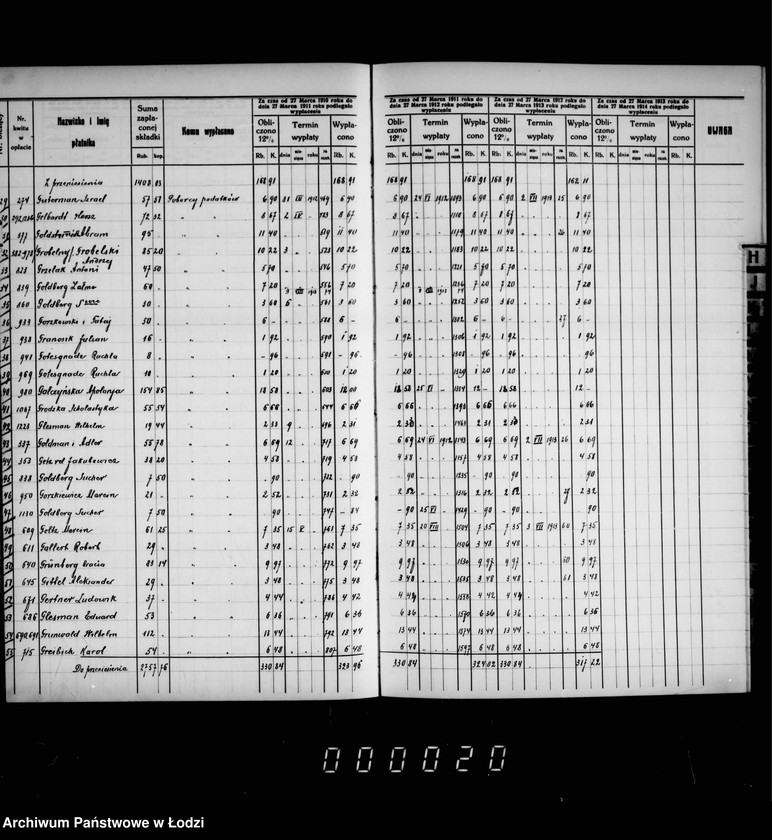 Obraz 18 z jednostki "Książka składek na budowę rzeźni bałuckiej"