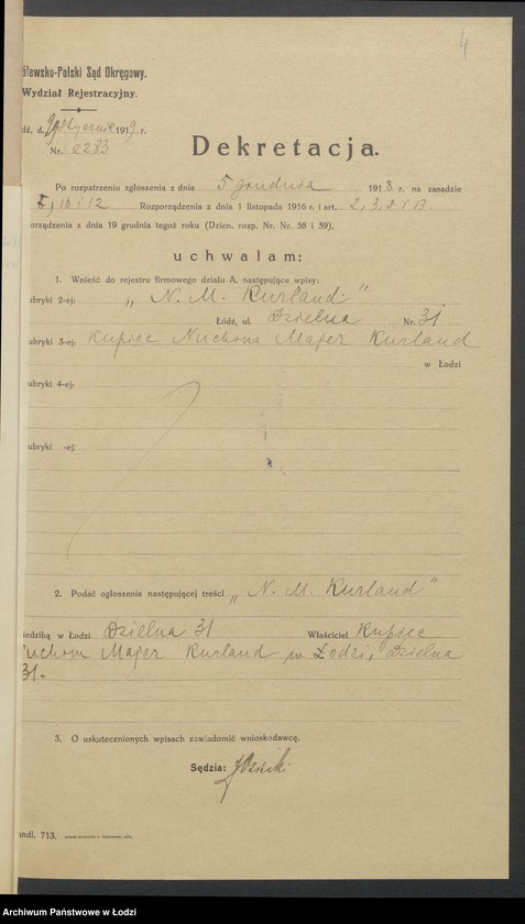 Obraz 6 z jednostki "Nuchim Majer Kurland- sprzedaż produktów spożywczych"