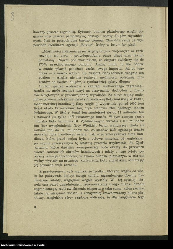 Obraz 9 z jednostki "Szkolenie partyjne - O sytuacji międzynarodowej - broszura [Wydziału Szkolenia Komitetu Centralnego PPR]"