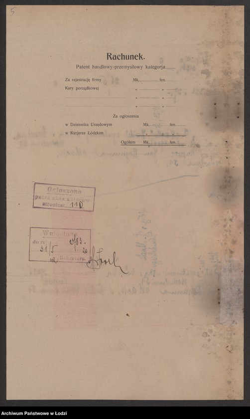 Obraz 7 z jednostki "Jan Rajmund Mack – handel agenturowy wełną i bawełną"