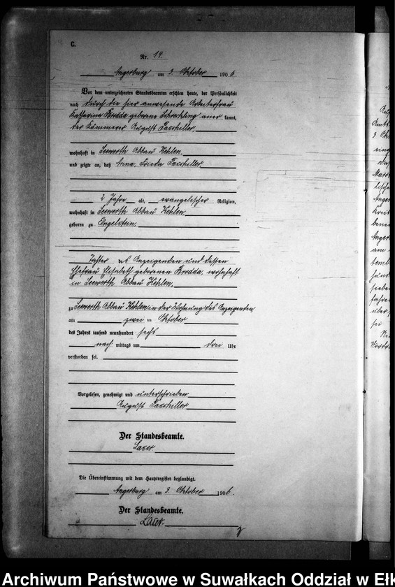 image.from.unit.number "Sterbe-Neben-Register des Preussischen Standes-Amtes Kehlen Kreis Angerburg"