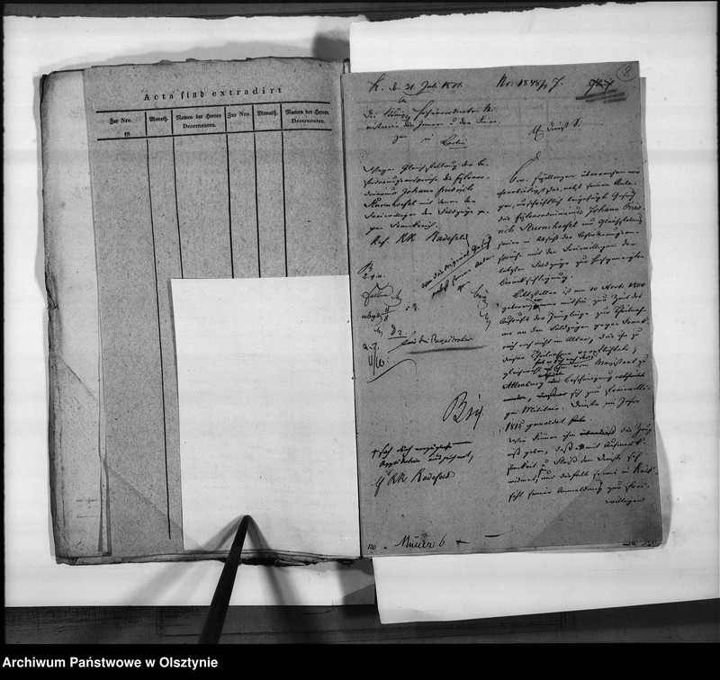 image.from.unit.number "Anstellung des Kreissekretair Sturmhoefel [Johann Friedrich] als Regierungs-Sekretair"