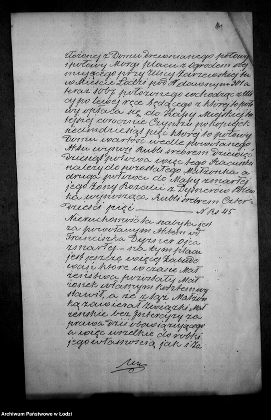 Obraz 18 z jednostki "Akta tyczące się ustanowienia opieki nad nieletnimi Adolfem, Juliuszem i Karoliną rodzeństwem Poleka po zmarłej Rozalii z Dyznerów Polewce"