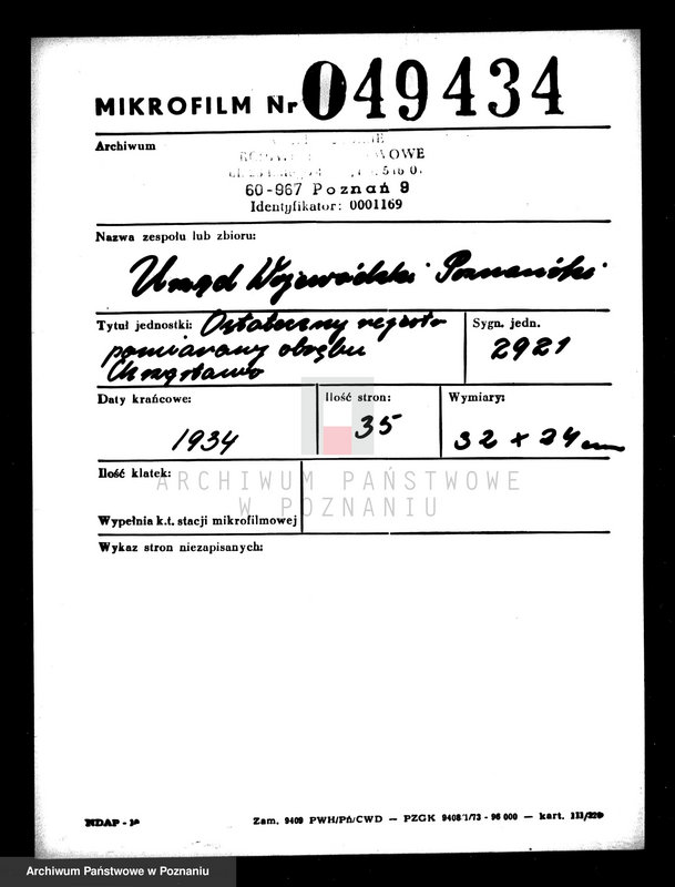 Obraz 2 z jednostki "Ostateczny rejestr pomiarowy obrębu Chrząstowo"