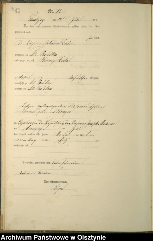 image.from.unit.number "Sterbe-Haupt-Register Nr 1 - 22"