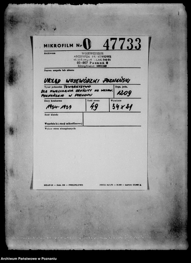 Obraz 2 z jednostki "/Towarzystwo dla Zwalczania Gruźlicy na Województwo Poznańskie w Poznaniu/"