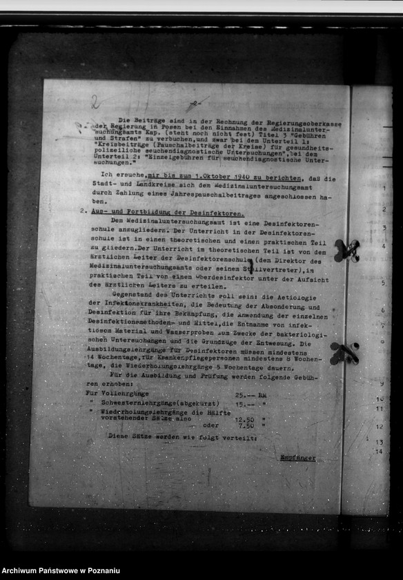 Obraz 6 z jednostki "Zahlenmässige Übersichten über das Medizinalpersonal. Ausbildung der Desinfektoren."