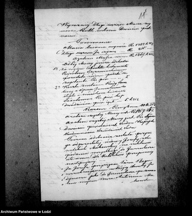 Obraz 17 z jednostki "Akta tyczące się ustanowienia opieki opieki nad nieletnimi dziećmi i sporządzenia spisu inwentarza pozostałości po zmarłym Antonim Makowskim"
