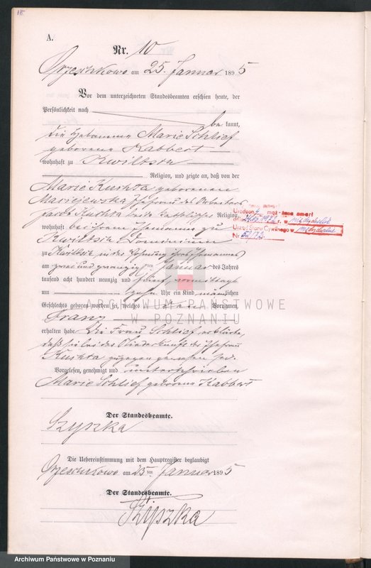 Obraz 13 z jednostki "Księga urodzeń"