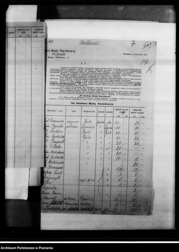 Obraz 12 z jednostki "Korespondencja różna osób prywatnych o pomoc materialną oraz korespondencja o subwencje dla "Gazety Gdańskiej" i "Gazety Olsztyńskiej". Korespondencja z Komitetem dla Bezdomnych w Berlinie."