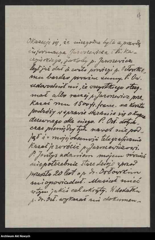 image.from.unit.number "Korfanty Wojciech; Załączniki: a) telegram I. J. Padewskiego do W. Witosa; b) zaproszenie, dotyczy "Rzeczypospolitej"; L.23 (odpowiedzi - rękopisy, maszynopisy)"