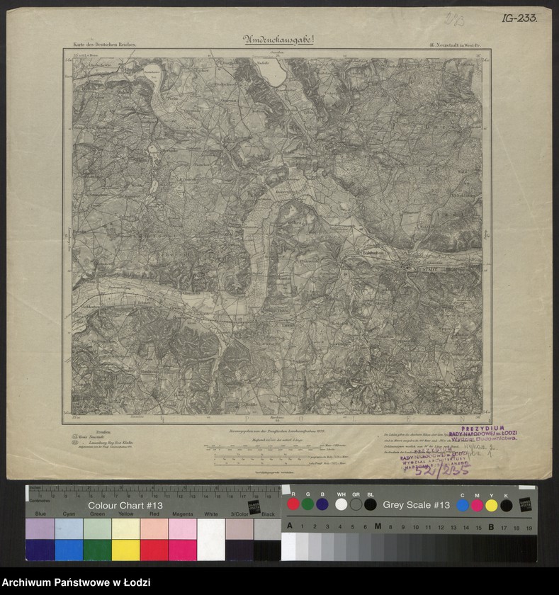 Obraz 1 z jednostki "Karte des Deutschen Reiches 46 Neustadt in West.-Pr."