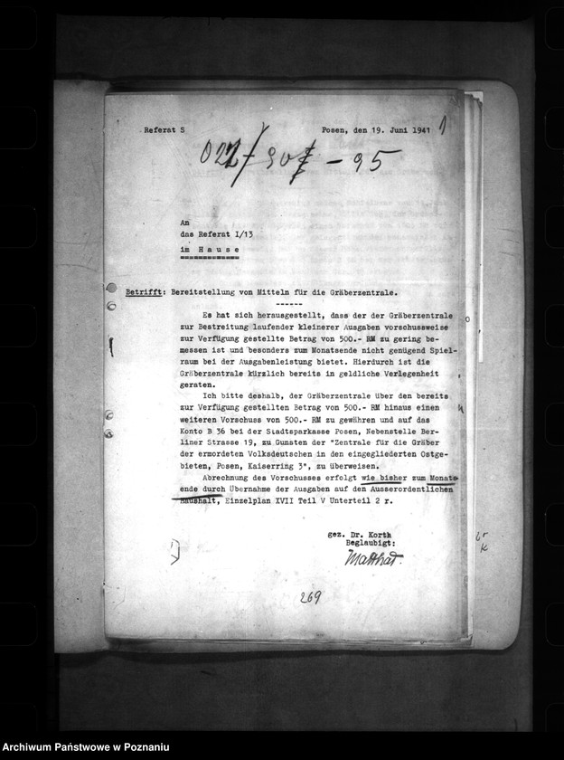 Obraz 5 z jednostki "Gräberzentrale- Mittelbewirtschaftung"