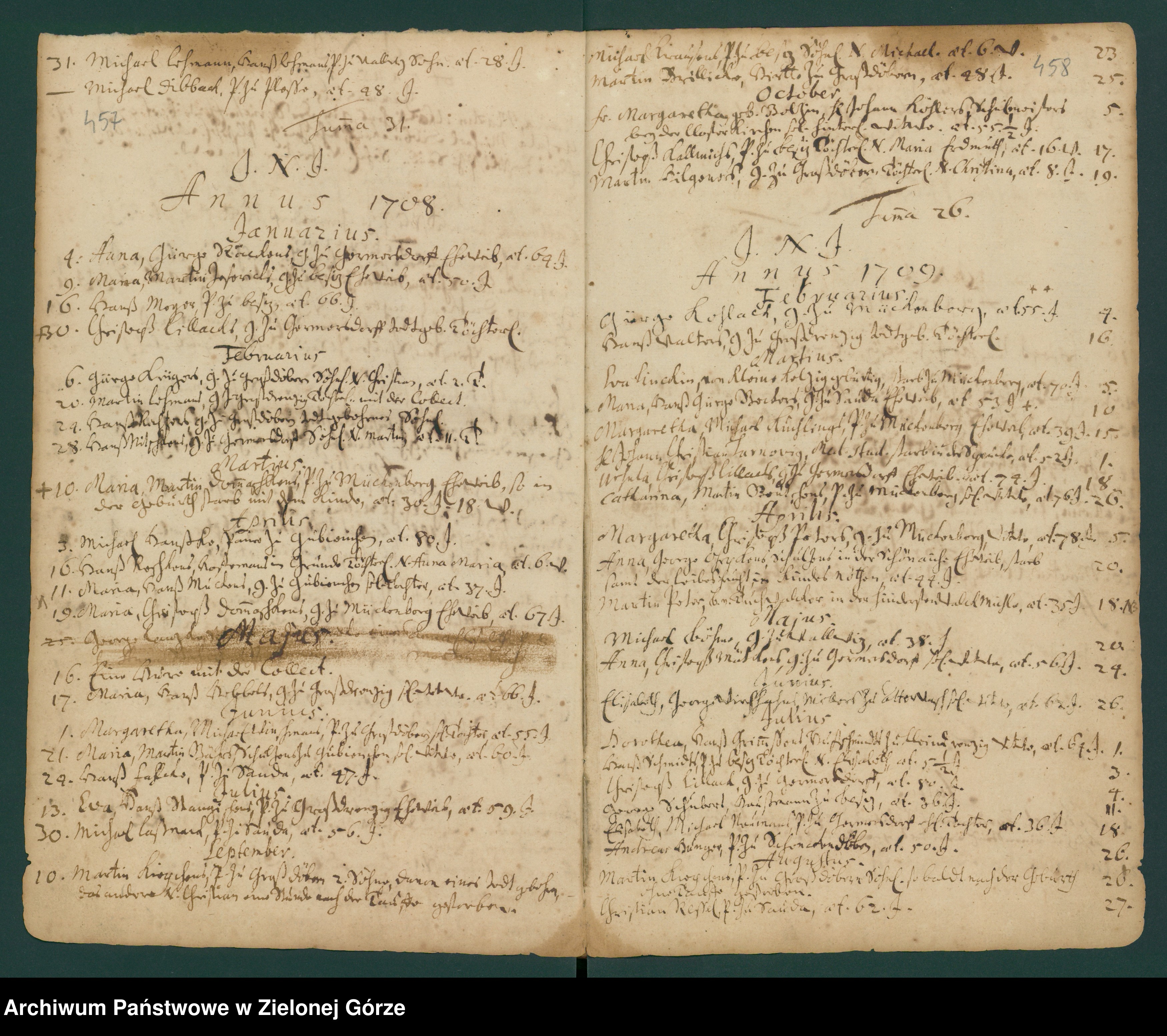 Skan z jednostki: Geburts und Tauf Reg[ister] Klosterkirche zu Guben