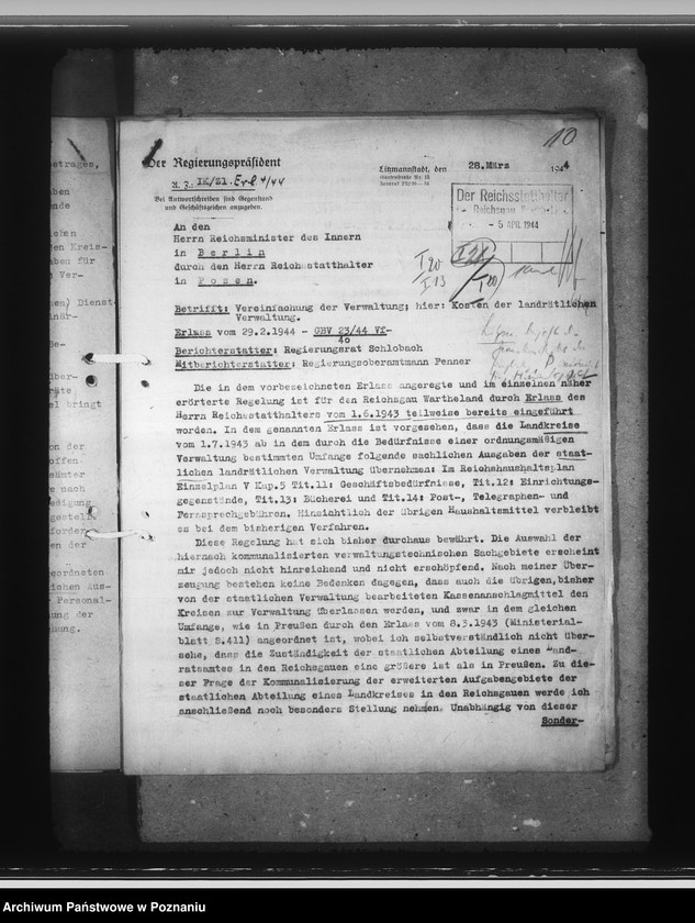 Obraz 14 z jednostki "Vereinfachung der Verwaltung. Kosten der landrätlichen Verwaltung"