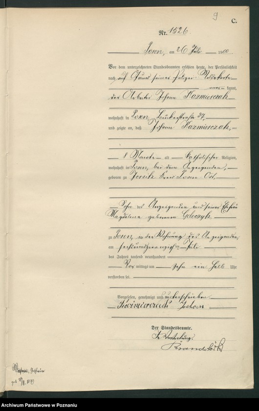 Obraz 12 z jednostki "Księga miejscowa zgonów"