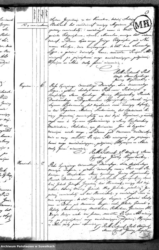 Obraz 6 z jednostki "Akta Zeszłych Gminy Kopciowskiey od 1-go Maia 1810 R."