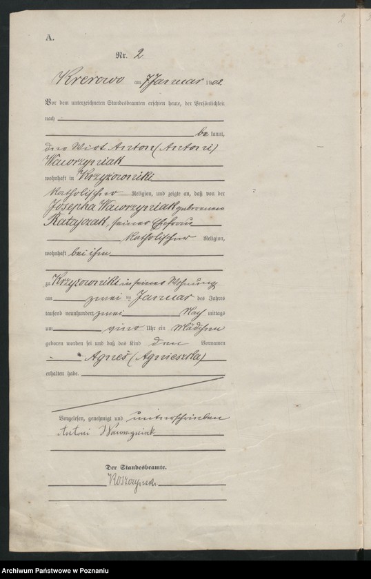 Obraz 5 z jednostki "Geburts-Haupt-Register"