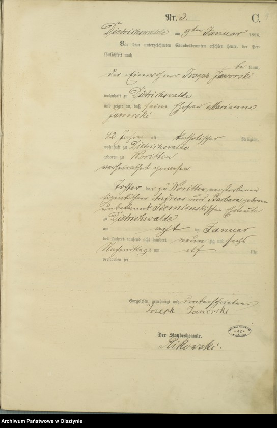 image.from.unit.number "Sterbe-Haupt-Register Nr 3 - 4 i 7 - 50"