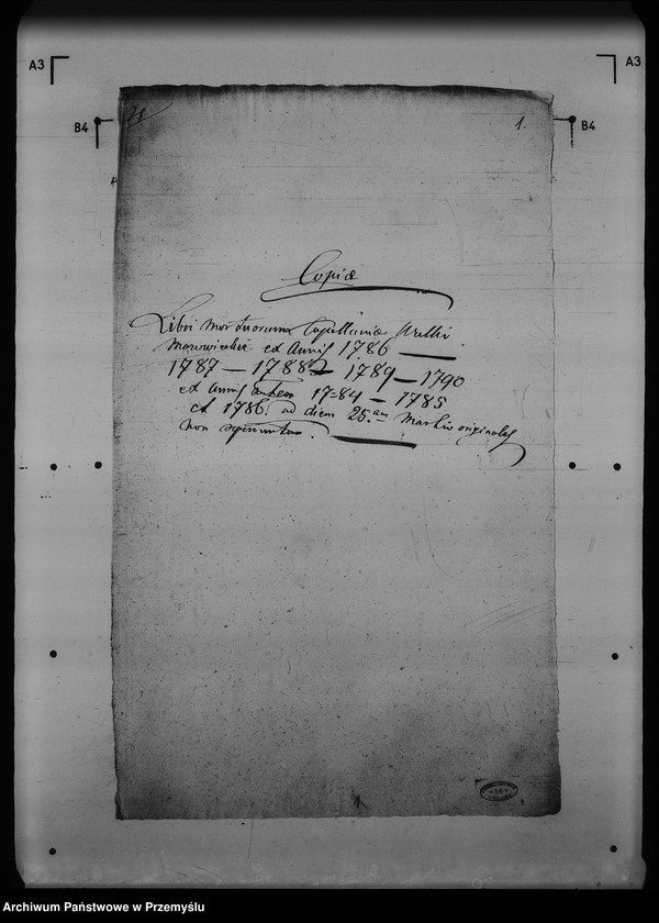 Obraz 5 z jednostki "[Kopie ksiąg metrykalnych parafii Wólka Mazowiecka (dekanat Rawa Ruska)]"