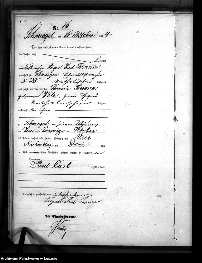 Obraz 19 z jednostki "[Księga urodzeń - miasto]"