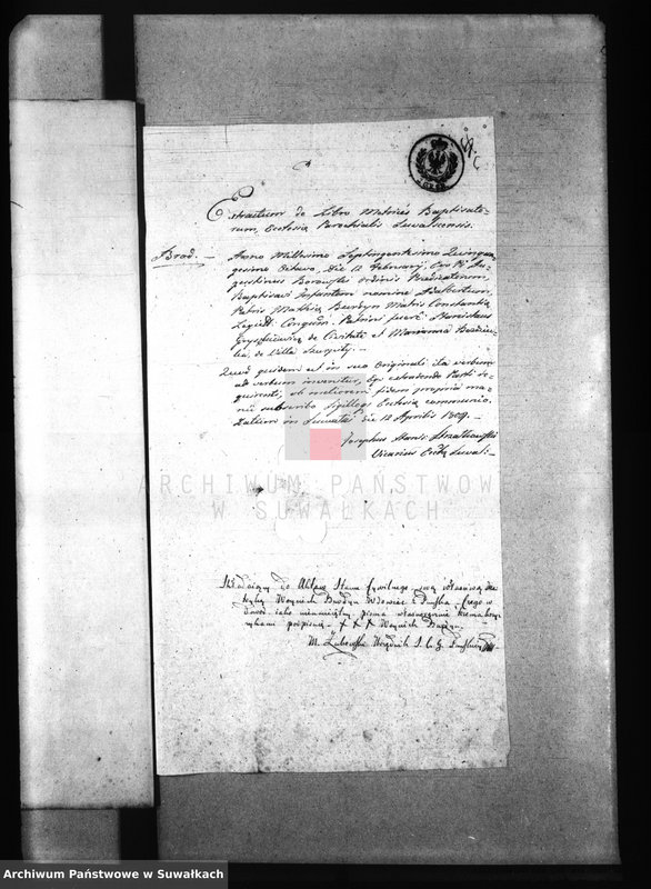 image.from.unit.number "Papiery stosowane do Aktów Małżeństwa Stanu Cywilnego Gminy Puńskiey od dnia 1 Maja 1809r"