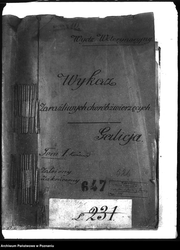 Obraz 5 z jednostki "Wykaz zaraźliwych chorób zwierzęcych Galicja"