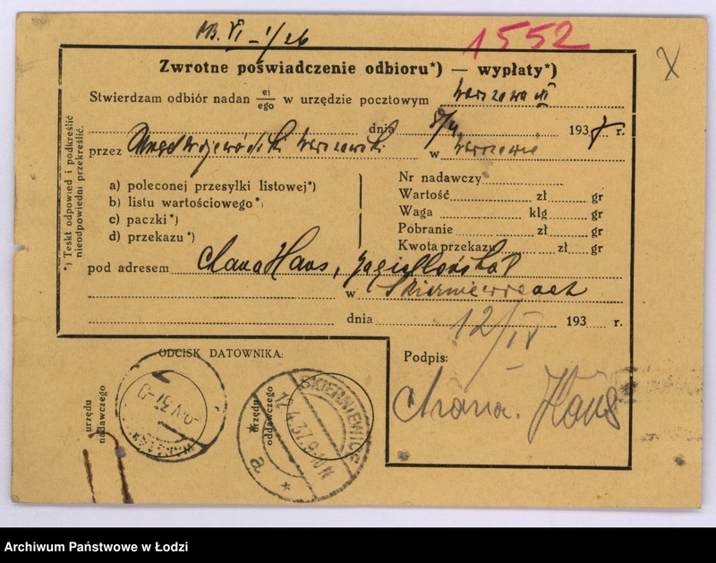 Obraz 10 z jednostki "Towarzystwo Wspomagania Ubogich Żydów "Ezra" w Skierniewicach"