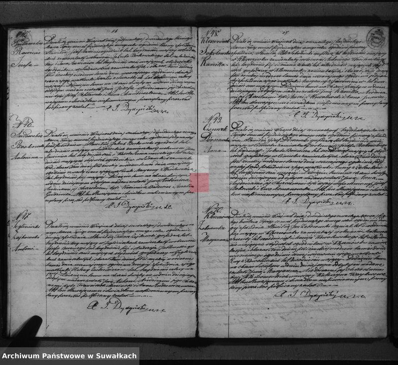 image.from.unit.number "Duplikat urodzonych, zaślubionych i umarłych parafii wiżajńskiej na rok 1858"