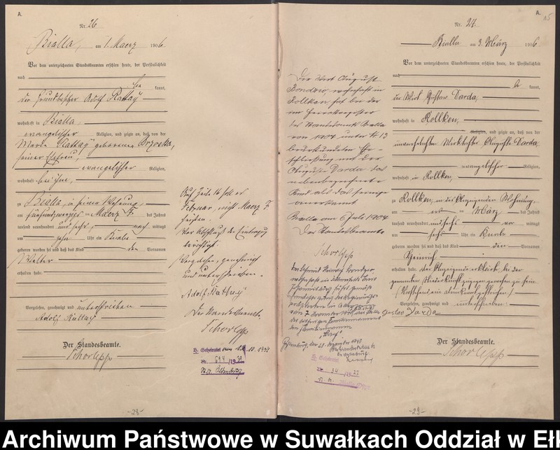 image.from.unit.number "Geburts-Haupt-Register des Königlichen Preussischen Standes-Amtes Bialla Kreis Johannisburg"