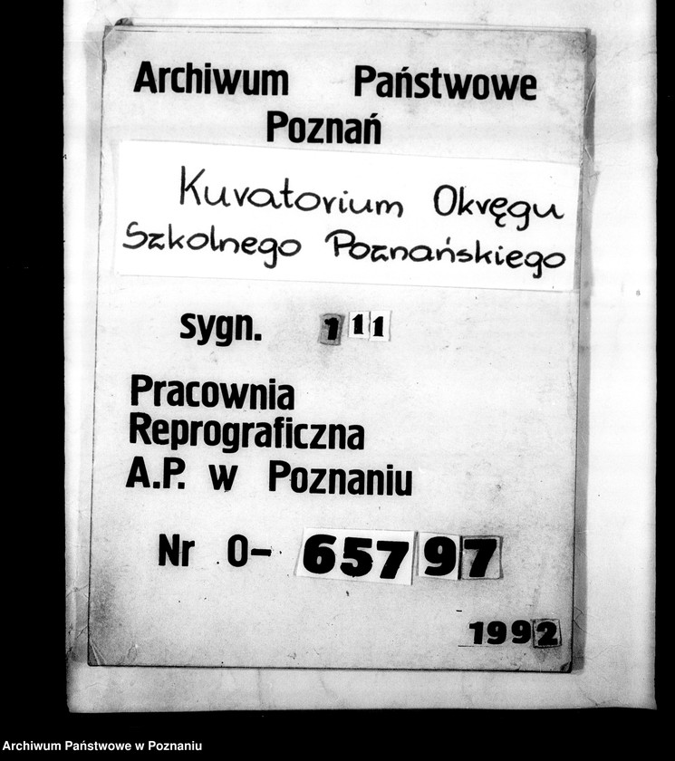 Obraz 1 z jednostki "Inspektorat Szkolny- Turek [księga kontroli etatów]"